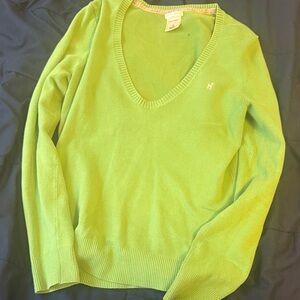 Old Navy Bright Green V-Neck Sweater